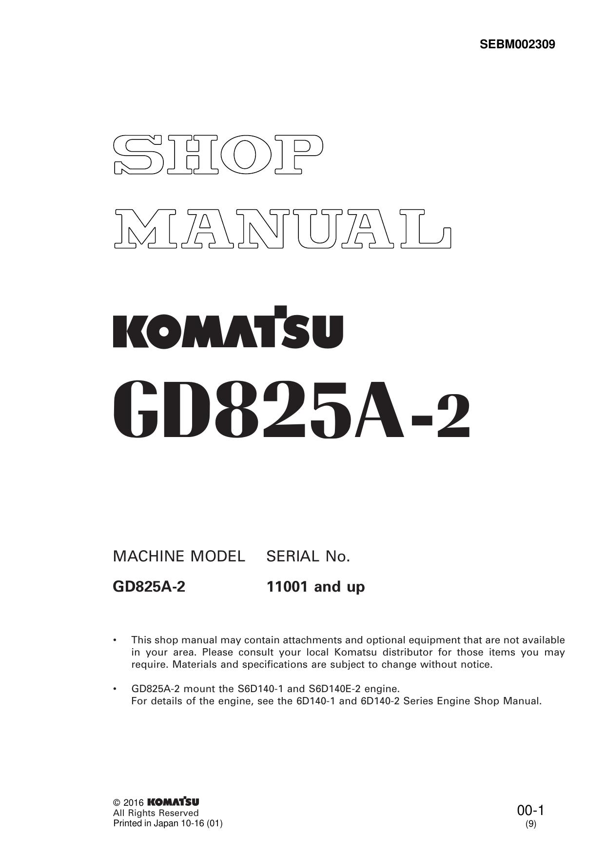 GD825A-2 Shop Manual